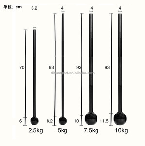 Dinuo Gym Home Outdoor Indian Clubs Fitness Strength Full-Body Training <span class=keywords><strong>Power</strong></span> <span class=keywords><strong>Bar</strong></span> Martillo de cabeza redonda Acero puro MaceBell - Product Image 3