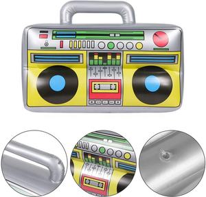 80s 90s המפלגה קישוטי מתנפח רדיו טייפ רטרו טלפון נייד גיטרה היפ הופ תא צילום Props - Product Image 3