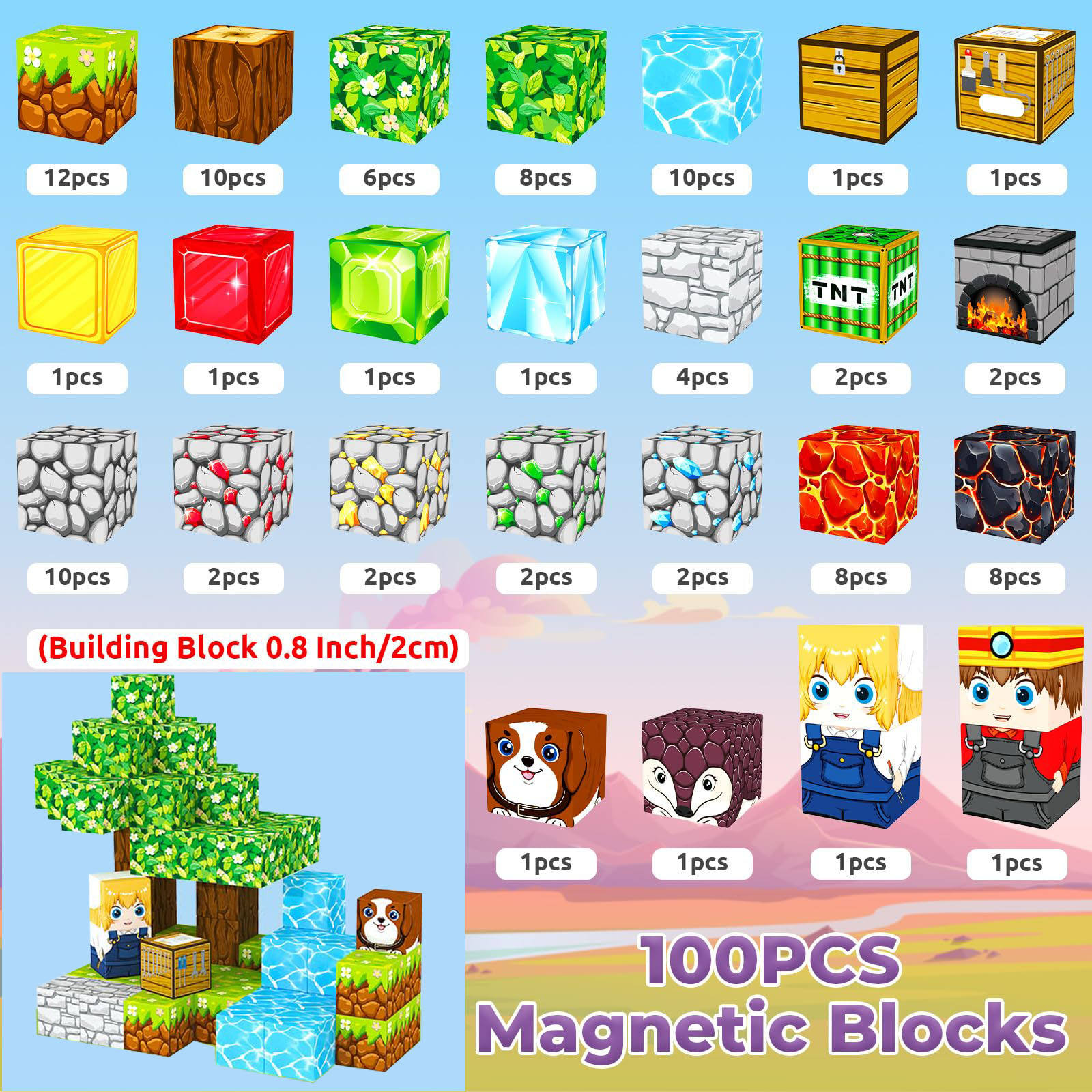 100pcs