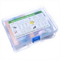 Kit de 7 types de composants électroniques, diode électroluminescente 3/5mm, transistor, condensateur électrolytique en céramique, résistance à film métallique