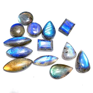 天然水晶半宝石拉长石愈合水晶工艺品拉长石蓝色拉长石宝石饰品