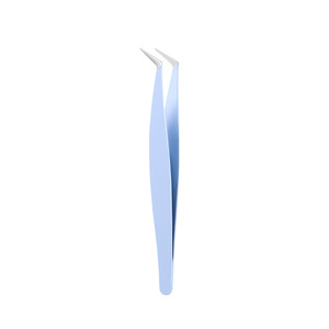 Eyelash Tweezers 7-Shaped Stainless Steel Curved Tip Precision For Beginners - Product Image 1
