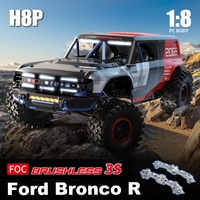 Coche Eléctrico RC MJX Hyper Go H8P, Escala 1/8, 4WD, Todoterreno, Vehículo Bronco con Licencia Oficial, Juguete de Control Remoto RTR