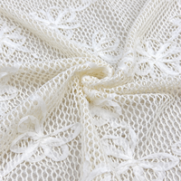 Tissu en maille à broderie florale 100% polyester, tissu léger en filet transparent pour robe, chemisier, vêtements pour femmes, tissus pour vêtements