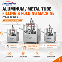 Máquina Automática para Llenado y Plegado de Tubos de Aluminio, Plegado Doble y Triple para Tubos Metálicos de Crema y Pegamento