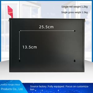 맞춤형 미국식 잠금 해제 간편 철제 신문함 우편함 벽걸이형 외부 우편함 (설치 미완료) - Product Image 2