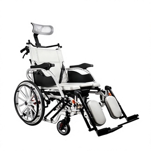 Silla de ruedas con inodoro portátil, silla de ruedas con neumáticos sólidos de 24 pulgadas, silla de ruedas manual para personas mayores - Product Image 1