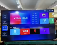 Téléviseur intelligent Android Webos 4K sans cadre personnalisable OEM, 26, 32, 43, 50, 55, 65 pouces, écran LED rétroéclairé super large, Wifi pour hôtels