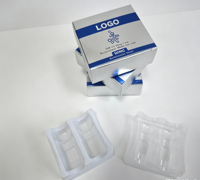 Boîtes en papier personnalisées écologiques portables haut de gamme pour petits flacons de 2 ml, 3 ml, 5 ml, 10 ml, avec étiquette et gaufrage brillant