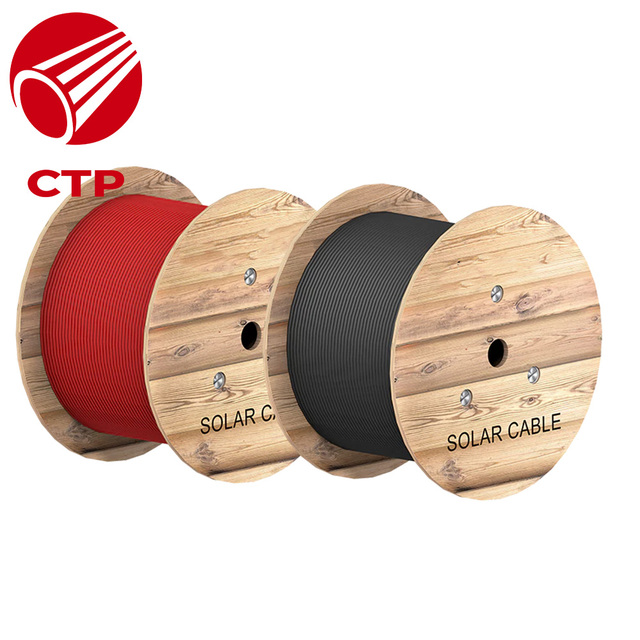 High Quality XLPE High Voltage DC Solar Cable 4mm 6mm 10mm Customized Aluminum Power Station Solar Panel Factory Direct Supply