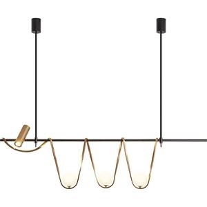 Luminaire LED d'art créatif nordique, luminaire suspendu minimaliste tendance pour restaurant, hall, bar et salon, design de ligne de luxe - Product Image 2
