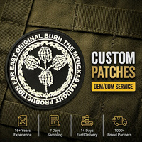 Badges en caoutchouc lumineux pour vêtements, vente en gros, logo personnalisé en relief 3D, patchs en PVC souple pour vêtements