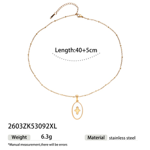 18K Gold Plated Stainless Steel White Shell Cross Pendant <strong>Necklace</strong> Vintage Star <strong>Medallion</strong> Gold Layered <strong>Necklace</strong> Choker Jewelry - Product Image 5