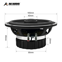 AK-654 6.5 "komponen Speaker sistem Fiberglass kerucut 40W RMS 4 Ohm KSV25mm kumparan suara dengan Neo Tweeter