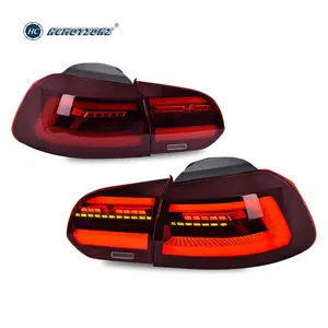 HCMOTIONZ LED Rear lights With Sequential 2008-2013 VW MK6 GTI GTD R TSI 2008-2013 Tail Light For Volkswagen Golf 6