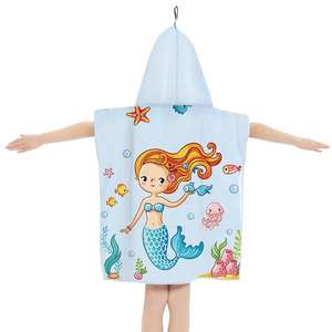 Toalla de Playa para Niños, Traje de Baño de Verano, Sudadera con Capucha Estampada, Poncho con Logotipo Personalizado, Secado Rápido, Antiarena, Microfibra Infantil - Product Image 5