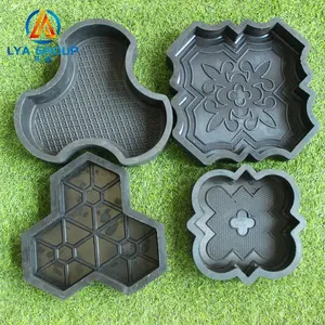 LYA béton ciment préfabriqué en caoutchouc interlock moule de pavage pour la fabrication de pavés ronds en béton