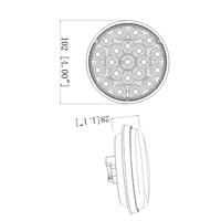 Nouveau phare LED OEM ODM 4 pouces pour camion, remorque, feu arrière, 21 LED, feu stop, clignotant, marche arrière, SAE DOT, étanche IP67, garantie 2 ans