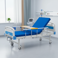 Lit d'hôpital manuel à 2 manivelles avec matelas – Équipement médical essentiel pour les soins infirmiers en milieu hospitalier