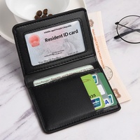 Dompet Mini Ultra Tipis Uniseks Gaya Pendek Gaya Vertikal Remaja Personalisasi Sederhana Kulit Lembut Lipat Klip Anti Maling Trendi