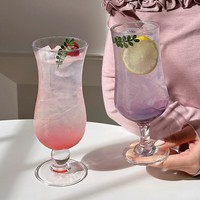380ml 450ml Hurricane Cocktailglas, helder, met steel, voor sap, smoothie, bar, dranken