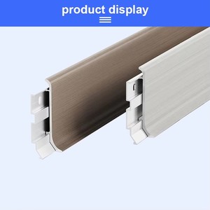 Zócalo de Aluminio con Efecto de Madera Personalizado, Disponible en Colores Nogal/<span class=keywords><strong>Roble</strong></span>, Servicio OEM y ODM para Venta al por Mayor - Product Image 4