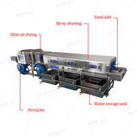 Machine de lavage de palettes, système intégré de lavage et de séchage, nettoyeur de plateaux industriel avec sécheuse