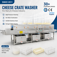 Laveuse automatique de caisses de lait frais pour usine laitière, laveuse de caisses en plastique pour livraison de produits laitiers