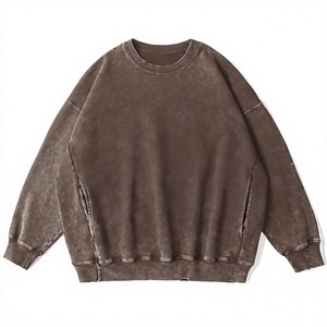 Sudadera de Hombre Oversize de Forro Polar Grueso, Estilo Vintage Casual, con Logotipo Personalizado, de Alta Calidad, Moderna, Holgada, Retro, con Lavado Ácido, 100% Algodón - Product Image 6