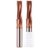 Outils de fraisage CNC Azzkor, fraises à filetage en carbure de tungstène HRC65, 4 cannelures, fraises à denture complète