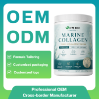 Collagène Marin en Poudre Sans Arôme, Triple Source de Collagène Marin pour la Peau, les Articulations, les Os, les Cheveux et les Ongles, Complément Alimentaire pour Adultes OEM ODM