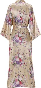 <span class=keywords><strong>Vestaglia</strong></span> <span class=keywords><strong>Lunga</strong></span> in Raso Floreale Leggera e Morbida per Donna, Abbigliamento da Notte - Product Image 2