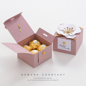 Cajas de Regalo Ecológicas Personalizadas para Dulces con Flores - Product Image 2