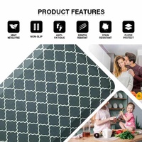 Tapis de sol épais en mousse PU à mémoire de forme, imprimé marbre, imperméable, anti-fatigue, antidérapant, adapté aux animaux domestiques, pour porte et cuisine