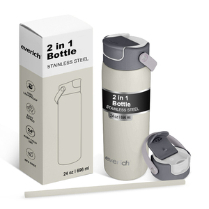 Mới nhất biểu tượng tùy chỉnh chân không Flask 24 oz 32oz thép không gỉ cách điện thể thao chai nước với miễn phí hút nắp - Product Image 1