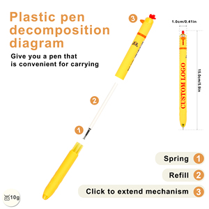 Hot Selling Plastic Cute Chicken Gel <b>Pen</b> for Office & Study Quick-Drying Essential Stationery Fun Stress Relief - Product Image 4