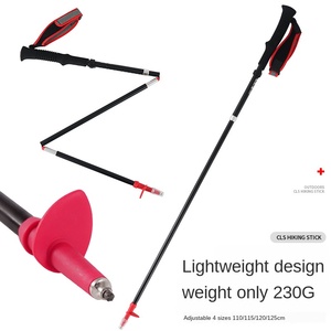 Palo <span class=keywords><strong>de</strong></span> Trekking plegable y ligero, palo <span class=keywords><strong>de</strong></span> fibra <span class=keywords><strong>de</strong></span> carbono para caminar - Product Image 4