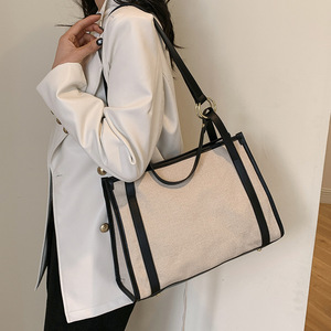 Unisex Durable Large Capacity PU Vintage Tote <b>Bag</b> with Zipper Closure Casual Shoulder <b>Underarm</b> <b>Bag</b> Luxury Set in New Colors - Product Image 5