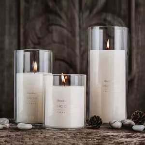 Lanterne Cilindriche <span class=keywords><strong>in</strong></span> Vetro Borosilicato per <span class=keywords><strong>Candele</strong></span>, Vasi per Centrotavola, Portacandele Galleggianti Hurricane - Product Image 4