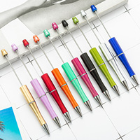 P2513 Diy मनका Refils कारतूस मोती कलम जोड़ने के लिए एक Beadable उपहार आकर्षण प्यारा Ballpoint गुलाब गोल्ड धातु मनके PensHot