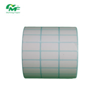 Label Perekat Kertas Thermal 50x30mm Stiker Barcode Perekat Sendiri untuk Label Harga Retail gulungan printer thermal 4*6