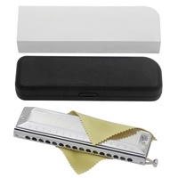 Wholesale 16-Hole Metal Toy Harmonica for Beginners 64-Tone Chromatic Diatonic Pronunciation Method