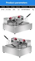 Nouvelle friteuse électrique commerciale DF-83 pour poulet, en acier inoxydable 304 et grande capacité