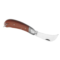 Couteau de poche pliant à manche en bois de vente directe d'usine, petit couteau utilitaire et multifonction léger