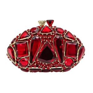 Bolso de Noche para Mujer con Cristales Brillantes, Cartera de Mano de Lujo con Gemas, Correa de Cadena Desmontable para Eventos Formales - Product Image 6
