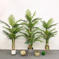 Plante Bonsaï en gazon artificiel au design moderne, palmier synthétique vivant pour l'extérieur et le bureau, faux palmier élégant