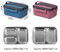 Boîte à lunch en acier inoxydable auto-chauffante de haute qualité, conteneur de repas pour le camping avec chauffe-MRE
