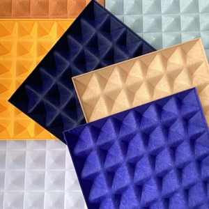 Прямая Продажа с фабрики, звуковая акустическая панель в форме пирамиды, звукопоглощающие звукоизоляционные декоративные панели - Product Image 2