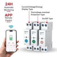 Interruptor Automático WiFi Inteligente ONESTO TUYA, Temporizador Inalámbrico, Medidor de Energía KWH, Control Remoto, Interruptor de Circuito MCB de 63A, Protección de Sobrecarga y Voltaje