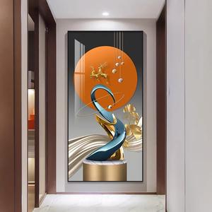 Poster geometrici moderni astratti dorati stampe nordiche <span class=keywords><strong>soggiorno</strong></span> arte da parete cornici di cristallo porcellana decorazione pittura - Product Image 3